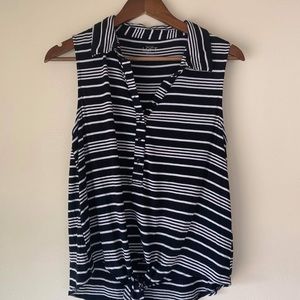 LOFT Tie-front sleeveless top